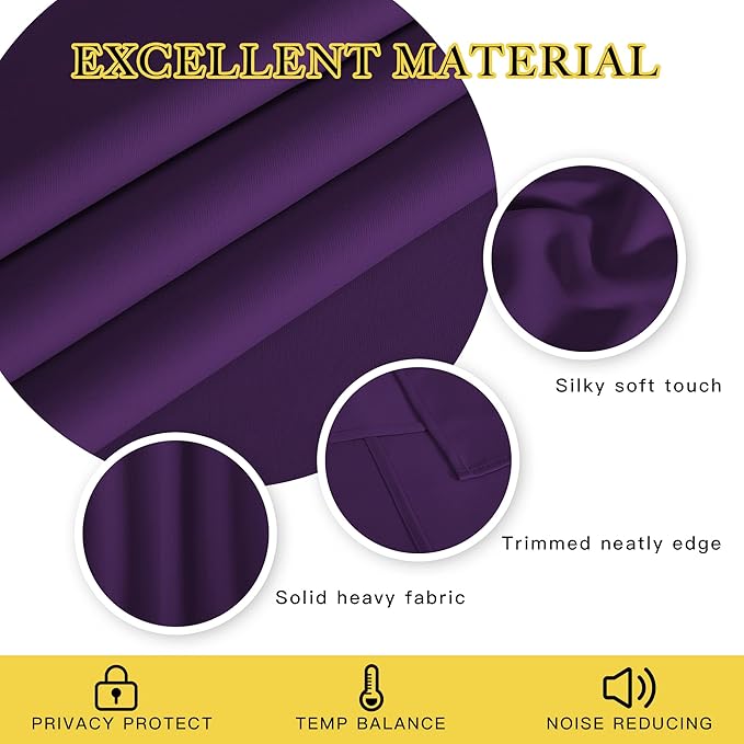 NICETOWN Blackout Curtains for Bedroom, Grommet Top Room Darkening Thermal - Image 2