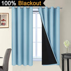 Yakamok 100% Blackout Curtains Energy Saving Thermal Insulated 2 Thick Layers - Image 2