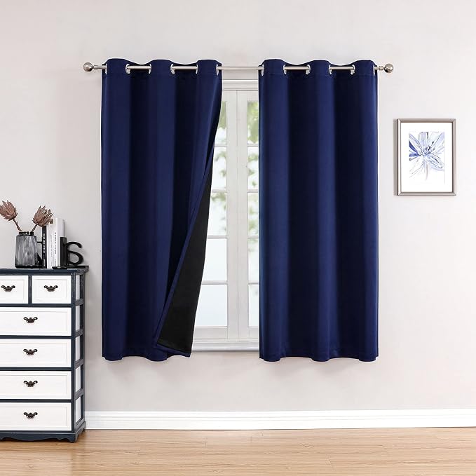 ChrisDowa 100% Blackout Curtains 63 inch Long by ChrisDowa