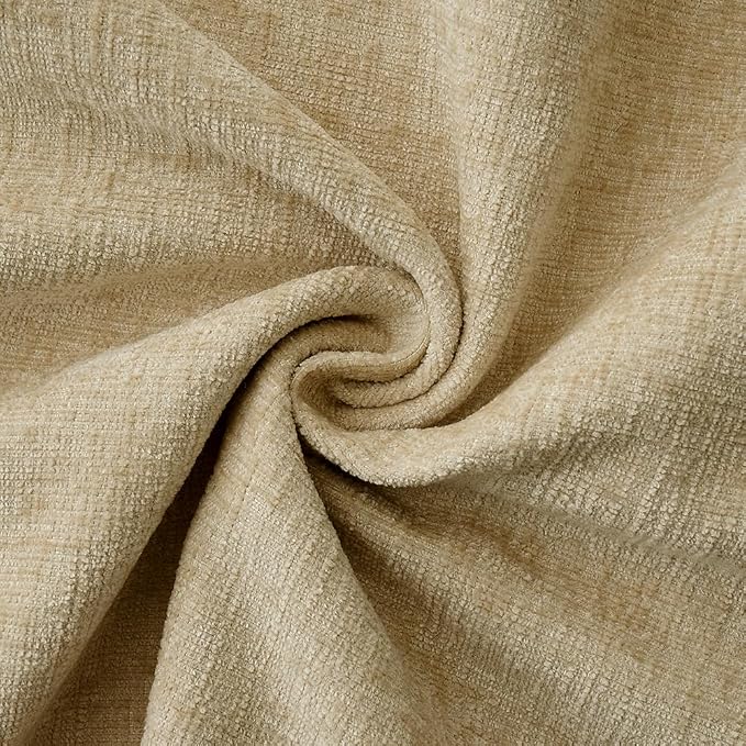MIULEE Pack of 2 Couch Throw Pillow Covers 24x24 Inch Beige Farmhouse - Image 3