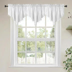 Molaxhome Swag Curtain 51 inch Length Rod Pocket Scalloped Curtain Valance by Molaxhome