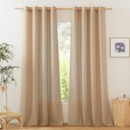 NICETOWN Rustic Linen 102 inch Long Curtains by NICETOWN