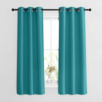 NICETOWN Peacock Teal Blackout Curtains 63 inches Long by NICETOWN
