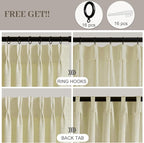 Pinch Pleated Linen Curtains 84 Inch Length 2 Panels Set, Light Filtering Linen - Image 3