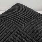 Fancy Homi 2 Packs Black Samll Decorative Throw Pillow Covers 12x12 Inch - Image 3