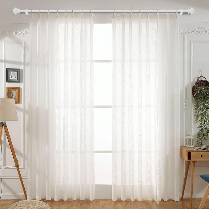Curtain Rods for Windows 36-48 inch, 5/8 inch White Curtain Rod - Image 7