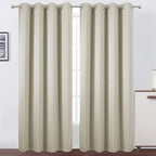 LEMOMO Blackout Curtains 66 x 84 inch/Light Beige Curtains Set of 2 by Lemomo