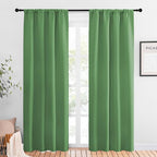 NICETOWN Blackout Curtains for Living Curtains, Froest Green, 1 Pair, 34-inch W by NICETOWN