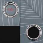 Estelar Textiler Stone Blue and Grayish White Blackout Curtains 108 Inches Long - Image 7