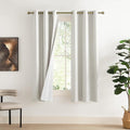NICETOWN 100% Blackout Linen Texture Curtains 72 inches Long, Thermal Insulated by NICETOWN