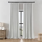 Joydeco Faux Linen Curtains 96 Inches Long 2 Panels Set by JOYDECO