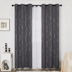 Deconovo Grey Blackout Curtains - Image 2