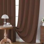 CUCRAF Brown Blackout Curtains 84 inch Length 2 Panels Set, Rod Pocket Room - Image 5