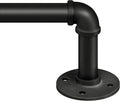 Zeerobee Curtain Rods for Windows 16 to 28, 1 Inch Industrial Wrap Around Black by zeerobee