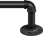 Zeerobee Curtain Rods for Windows 32 to 48, 1 Inch Industrial Wrap Around Black by zeerobee