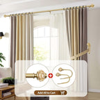Curtain Rods for Windows 48 to 84 Inch, USFOOK 7/8 inch Luxury Gold Curtain Rod - Image 5