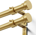 YaFex Curtain Rods 2 Pack 32-58 Inch, Heavy Duty 1 Inch Curtain Rod, Modern by YaFex