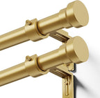 YaFex Curtain Rods 2 Pack 32-118 Inch, Heavy Duty 1 Inch Curtain Rod, Modern by YaFex