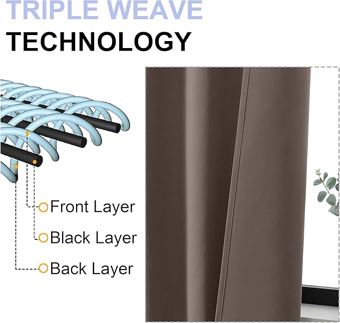 Simplebrand Ava Brown Blackout Curtains - Image 5