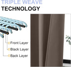 Simplebrand Ava Brown Blackout Curtains - Image 4