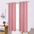 LEMOMO Pink Blackout Curtains 34 x 63 Inch Length/Set of 2 Curtain by Lemomo