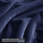KMUSET Fleece Blanket Throw Size Navy Lightweight Super Soft Cozy Luxury Bed - Image 3