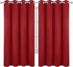 LEMOMO Bright Red Blackout Curtains 52 x 63 Inch Length/Set of 2 Curtain - Image 2