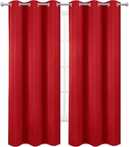 LEMOMO Blackout Curtains 38 x 84 inch/Bright Red Curtains Set of 2 - Image 2
