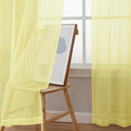 OWENIE Sheer Curtains 90 inches Long 2 Panels Set - Image 5