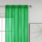 SpaceDresser Sheer Voile Window Treatment Rod Pocket Curtain Panels - Image 2