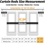 GEEBOBO Black Curtain Rods for Windows 72 to 144 Inch, 1 Inch Adjustable Heavy - Image 5