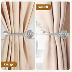 2 Pack Silver Curtain Holdbacks, USFOOK Decorative Drapery Tiebacks, Curtain - Image 7