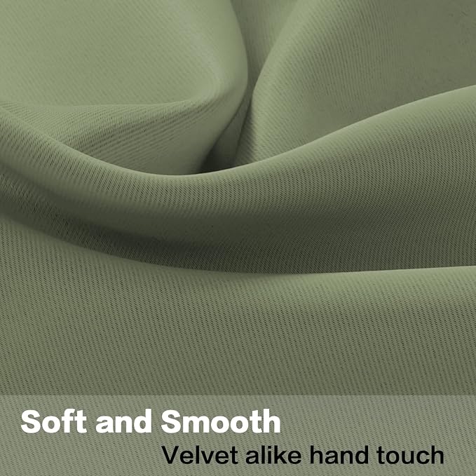 H.VERSAILTEX Blackout Sage Green Curtains Valances - Image 5
