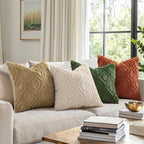 decorUhome Throw Pillow Covers 12x12 Inch Set of 2, Soft Plush Decorative Faux - Image 7