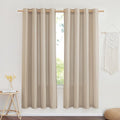 NICETOWN Flax Linen Blend Taupe Window Curtains, Grommet Vertical Drapes by NICETOWN