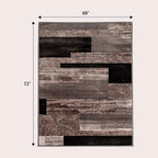 LIANLAM 4x6 Washable Area Rugs for Living Room and Bedroom, Vintage Checkered - Image 2