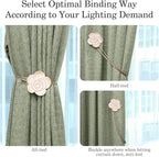 Lewondr Magnetic Curtain Tiebacks, Vintage Curtain Holdback, Resin Flower - Image 4