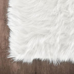 Latepis White Runner 2x6 Faux Sheepskin Fluffy Rug Furry Plush Rugs Faux Fur - Image 6
