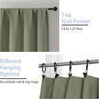 Simplebrand Ava Sage Green Blackout Curtains - Image 4