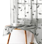 HOMEIDEAS Light Grey/Gray Sheer Curtains 52 X 84 Inches Long 2 Panels - Image 7