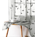 HOMEIDEAS Light Grey/Gray Sheer Curtains 52 X 63 Inches Length 2 Panels by HOMEIDEAS