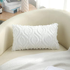 decorUhome Throw Pillow Covers 12x20 Inch Set of 2, Soft Plush Faux Wool White - Image 9
