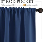 RYB HOME Blackout Cafe Curtains 30 inch Length, Short Light UV Heat Blocking - Image 2