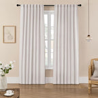 Joydeco Linen Curtains for Living Room, Light Filtering Rod Pocket Back Tab - Image 2