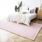 Ashler Faux Fur Rug, Ultra Soft Faux Rabbit Fur, 6 x 9 Feet Rectangle, Machine - Image 2