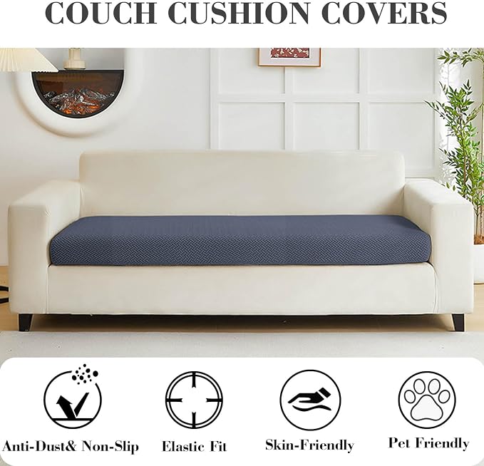 Couch Covers for 3 Cushion Sofa Pet Friendly Couch Cushion Covers Universal - Image 3