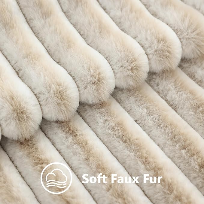 decorUhome Summer Cozy Faux Fur Throw Pillow Covers 18x18 Set of 2 Decorative - Image 3