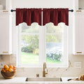 NICETOWN 2 Panels Valance for Window Farmhouse Style Window Treatment Thermal by NICETOWN