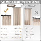 MIULEE Pinch Pleated Thick Linen Curtains 84 Inches Long 2 Panels - Image 6