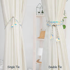 PEDOBO Magnetic Curtain Tiebacks, 2 Pack Crystal Beaded Sun & Moon Pendants - Image 4
